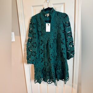 Tuckernuck Green Lace Palmerston Dress